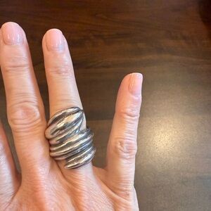 Uno de 50 Silver Statement Ring